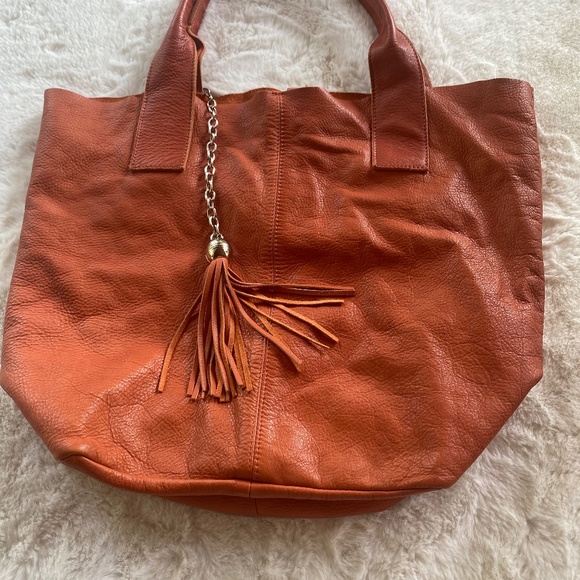 Vintage Nardelli Made In Italy Tote Butter Soft Leather - Picture 1 of 11